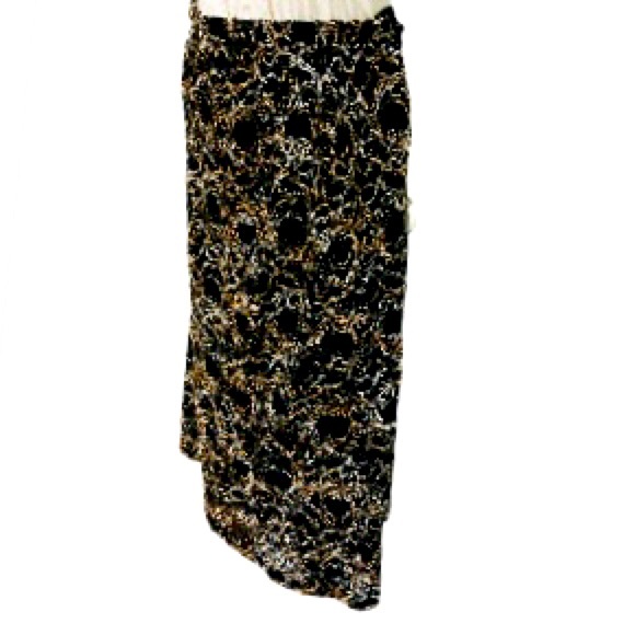 ISABEL + NINA Gold Silver Thread Embroidered Iridescent Skirt Womens 14 - Picture 5 of 10